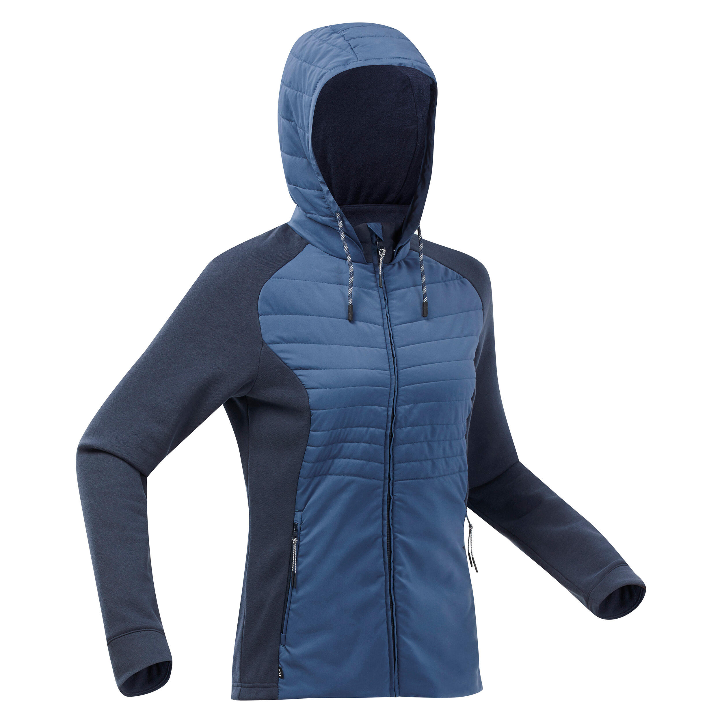 Decathlon Felpa montagna donna NH500 Hybrid blu Quechua